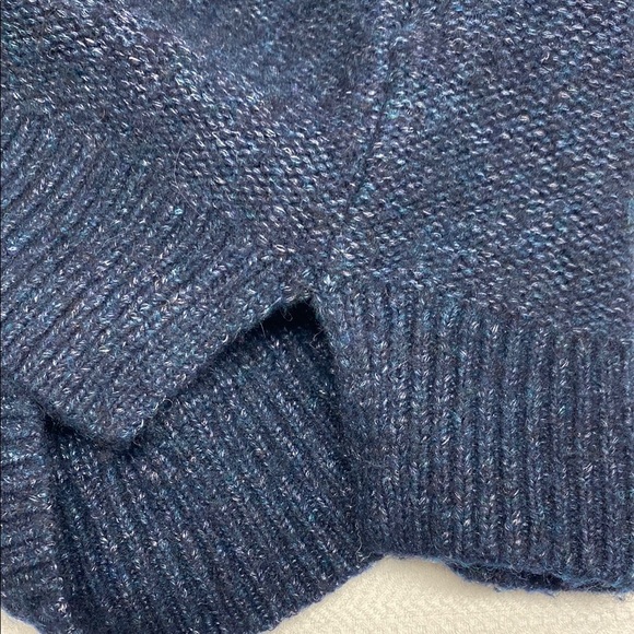 Banana Republic Sweater Mitzi Hoodie Wool Alpaca Blend Navy Blue Size Large - Picture 5 of 10